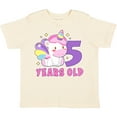 thumbnail image 3 of Inktastic 5 Years Old with Cute Unicorn Birthday Girls Toddler T-Shirt, 3 of 5