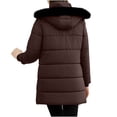 thumbnail image 7 of Women's Winter Puffer Coat Winter Sherpa Lined Faux Fur Hooded Mid Long Parka Coat Fleece Lined Down Jacket Waterproof Faux Fur, 7 of 7
