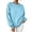 Blue, variant on Women's Sweatshirt Crewneck Tunic Tops Women'sLong Sleeve Solid-color Drop-shoulder Crew-neck Casual Sweatshirt