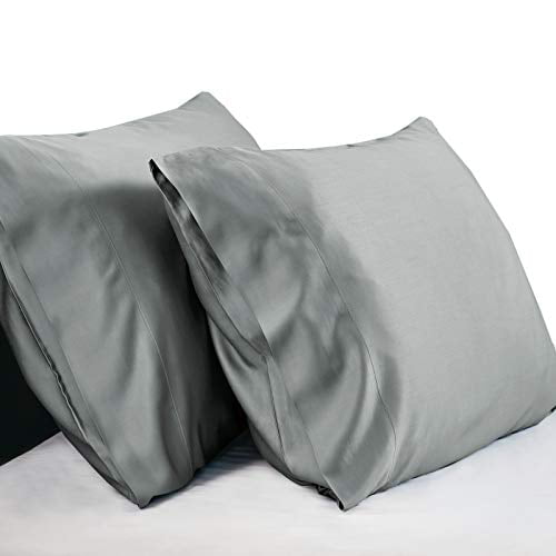 1000 Thread Count Silky Soft 100% BAMBOO Pillow Case Set King GRAY 1000TC 