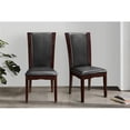 thumbnail image 2 of Lexicon Wood and Faux Leather Dining Room Side Chair in Espresso (Set of 2), 2 of 6