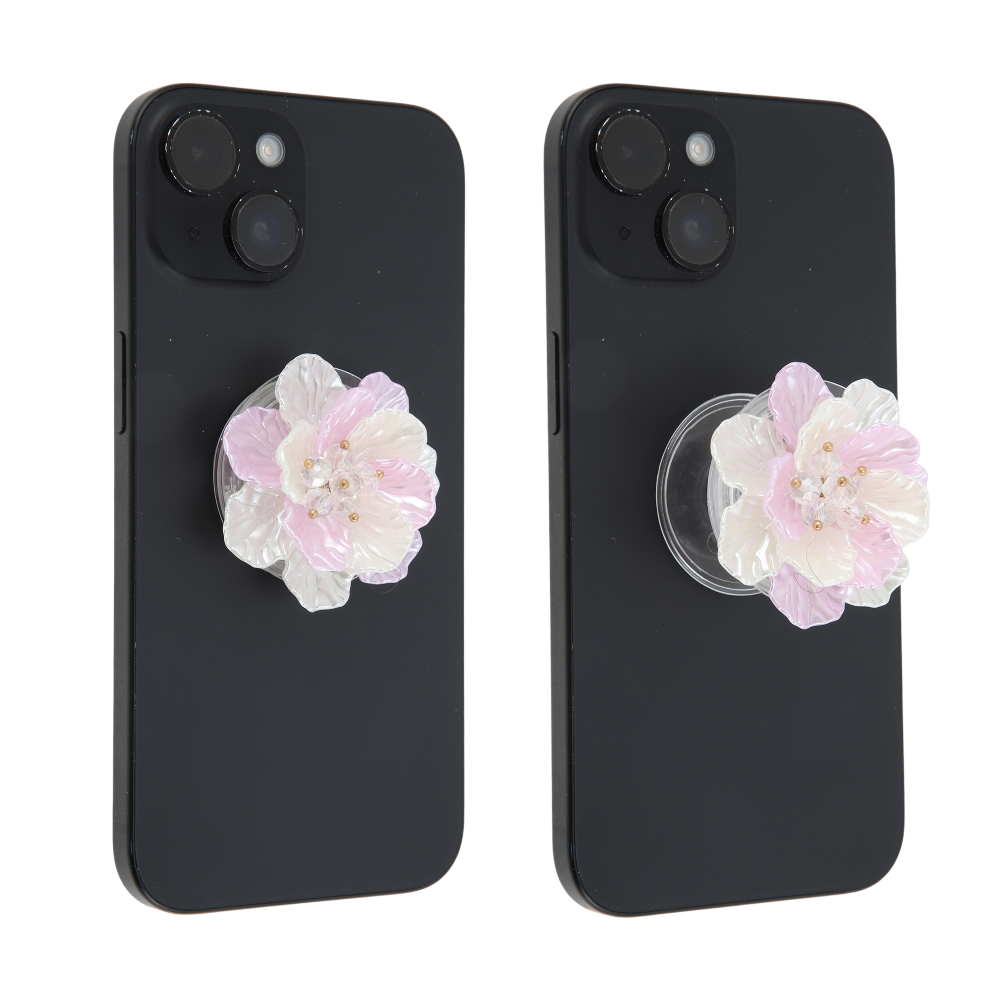 Unique Bargains Shell Flower Phone Grip 1 Pc Purple White