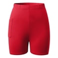 thumbnail image 4 of WDDDD Women‘s 2 Piece Athleisure Set Oversized Short Sleeve Shirt with Biker Shorts Red XS, 4 of 7