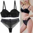 thumbnail image 1 of Ladies Sexy Suit French Sexy Ultra-thin Flower Pattern Underwire Thin Lace Bra Set, 1 of 1