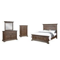 New Classic Mar Vista 4-Piece Wood King Bedroom Set with Chest in Walnut
