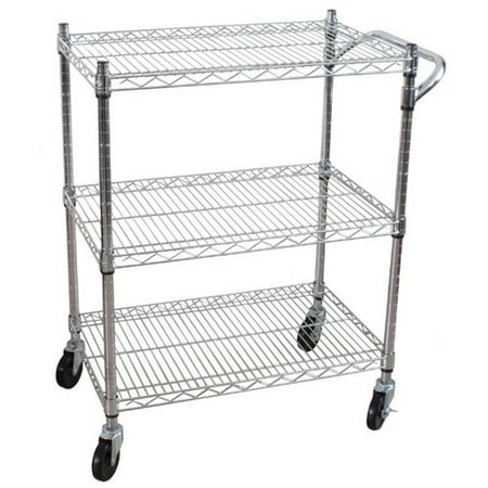 3 Shelf Plastic Utility Cart - Oceanstar 3 Tier Heavy Duty All-Purpose Utility Cart