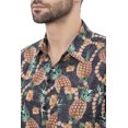 thumbnail image 3 of LA LEELA Men's Hawaiian Shirts Short Sleeve Button Down Shirt Men's Hawaii Shirts Boho Vacation Casual Summer Beach Shirts for Men Funny S Graphical Pineapple, Black, 3 of 6