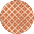 thumbnail image 1 of Ahgly Company Tapis d'Intérieur Rond Lavable en Machine Orange Rouge Orange Transitionnel, 8 Pieds Rond, 1 of 7