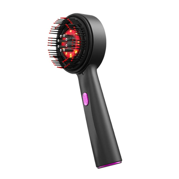 Masajeador portátil para el cuero cabelludo con aplicador eléctrico de aceite capilar Shiatsu Negro
