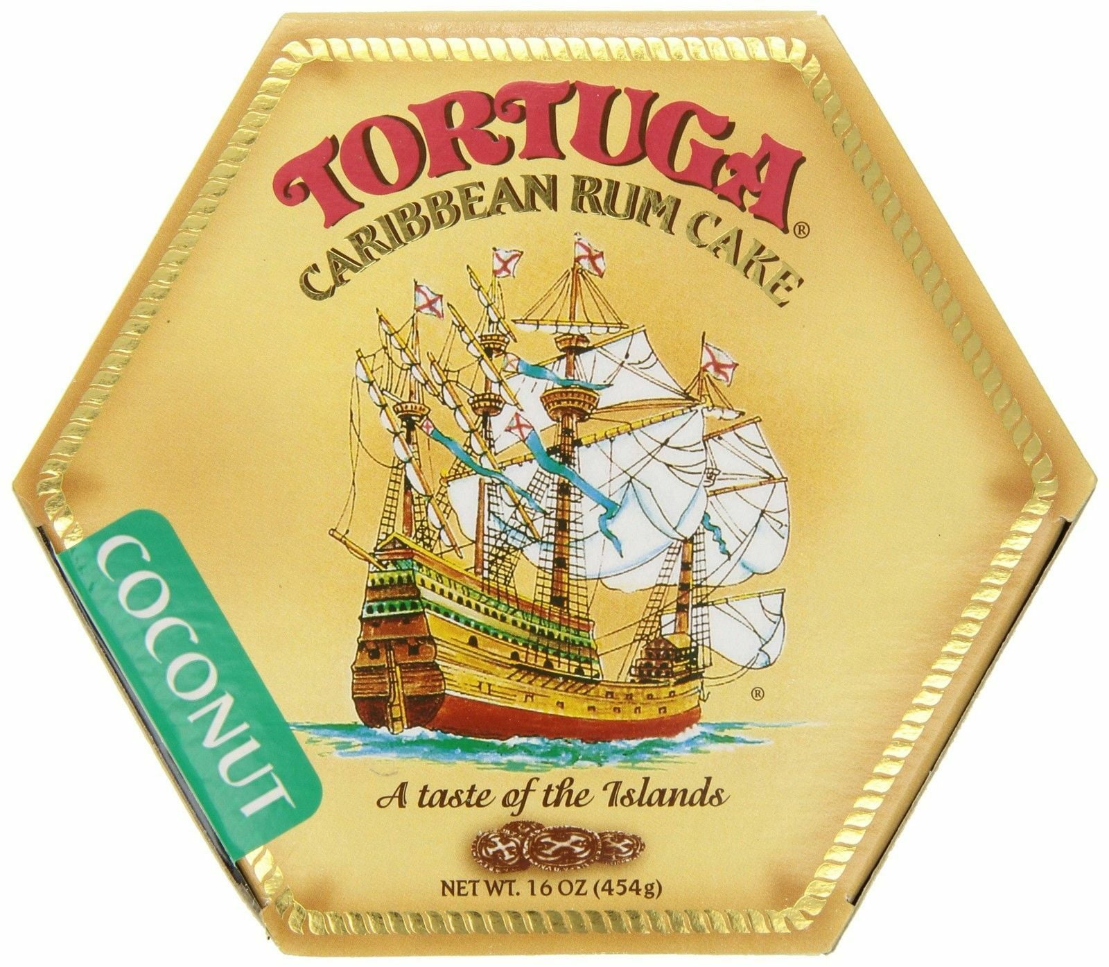 Tortuga Caribbean Rum Cake 16 oz Coconut Flavor