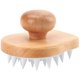 thumbnail image 1 of Masajeador del cuero cabelludo Cepillo de champú Cepillo de madera para el cuidado del cuero cabelludo húmedo y seco Cepillo de ducha Exfoliante para el cuero cabelludo con cerdas de silicona suaves p, 1 of 5