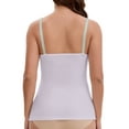 thumbnail image 3 of INSPIRE CHIC Women's Crisscross Lace Trim Adjustable Shoulder Straps Maternity Nursing Tops Camisole Padded for Breastfeeding 3XL Purple, 3 of 5