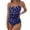 Dark Blue, variant on Vedolay Womens Plus Size Swimsuit Women's Floral Print Spaghetti Strap Bikini Bathing Suit 2 Piece Swimsuits,Pink L