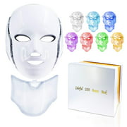 Led Face Mask Light Therapy, 7 Led Anti-Aging Light Therapy Facial Skin Care Mask