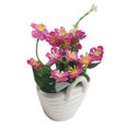 thumbnail image 1 of Bonsái de Flor de Simución Artificiales para Jardín con de Cerámica Decoración de Alféizar de Oficina en hogar (rosa, Púrpur Rosado Gloria Flores Artificiales De Seda, 1 of 9
