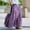 Purple, variant on MORTTIC Maxi Skirt for Women Vintage Loose Fit with Pockets Elegant & Casual Solid Color Skirt for Spring/Summer