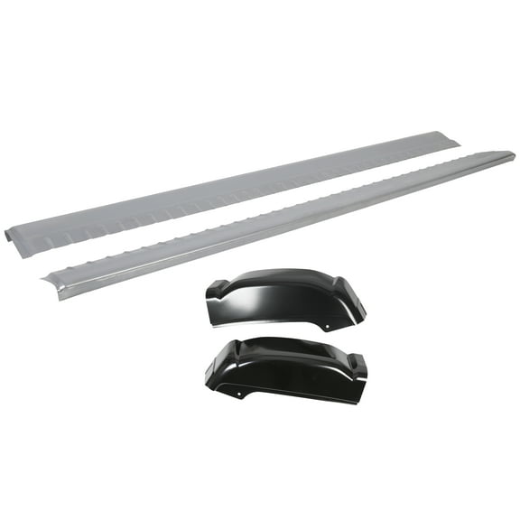 Kojem 2 PCS Rocker Panels Extended Cab&Cab Corners for 1999-2007 Chevy Silverado GMC Sierra 4DR Extended Cab