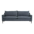 thumbnail image 2 of Moe's Home Collection Paris Modern Fabric Sofa with Steel Legs in Blue, 2 of 7