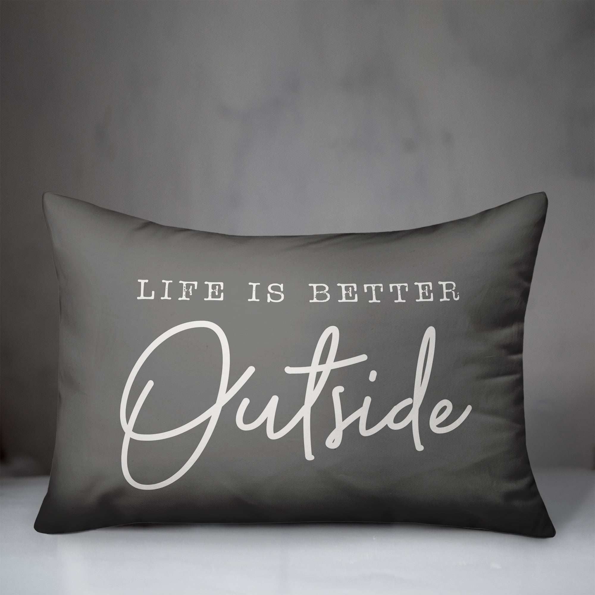 Creative Products Better Outside Gray 14 x 20 Indoor / Outdoor Pillow