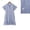 Blue, variant on Blmnix Summer Dress Plus Size Button Down Peplum Petticoat V-Neck Black Short Sleeve Slip Dress,XXL
