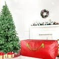 thumbnail image 4 of DUNCHATY 48" x 15" x 20" Christmas Tree Storage Bag, Fits Up to 7.5 ft Tall Artificial Tree, Heavy Duty Waterproof Red Christmas Tree Storage Container with Zipper and Handles, 4 of 7