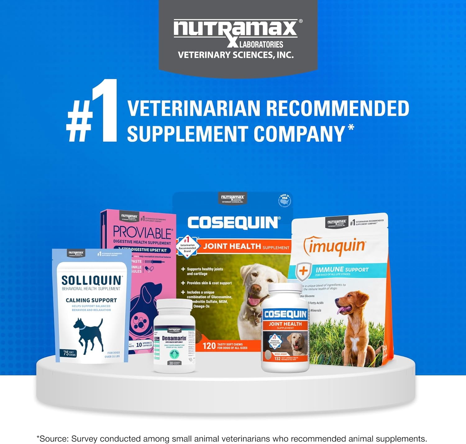 Nutramax Cosequin for Dogs Joint Health Supplement, Contains Glucosamine for Dogs, Plus Chondroitin, MSM and Omega-3s, Joint and Skin and Coat Health, For All Breeds and Sizes, Soft Chews, 60 Ct.