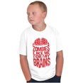 thumbnail image 4 of Funny Zombies Like Me For My Brains Boys Kids T Shirt Tees Tops Teen Brisco Brands X, 4 of 6