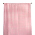 thumbnail image 2 of Poplin Gingham Checkered Window Curtain 56 Inch Wide Pink, 2 of 4