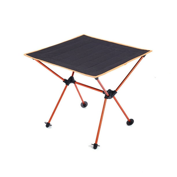 Greeniant plegable portátil para acampar al aire libre, aleación de aluminio, Picnic, barbacoa, escritorio de ocio Kits de desorden para acampar naranja