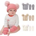 thumbnail image 5 of Conjunto de gorro y guantes para niños, conjunto de dos piezas, gorro y guantes cálidos para bebé, otoño e invierno, 5 of 5
