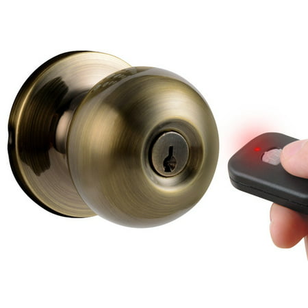 Milocks Keyed Door Knob with Remote Control (Best Remote Door Lock)