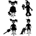 thumbnail image 3 of Halloween Decorations Outdoor Zombie Boys Girls Pumpkin Silhouette Garden Stakes Metal Halloween Yard Stakes for Spooky Decorations Garden Lawn, 3 of 5