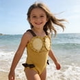 thumbnail image 4 of Shadoumai One Piece Swimsuit for Girls 6 Cross Ruched Front Tankini for Girls Quick Drying Tropical Print Bathing Suits for Girls Modest Swimwear with Cover Up Ruched Adjustable Strap, 4 of 5