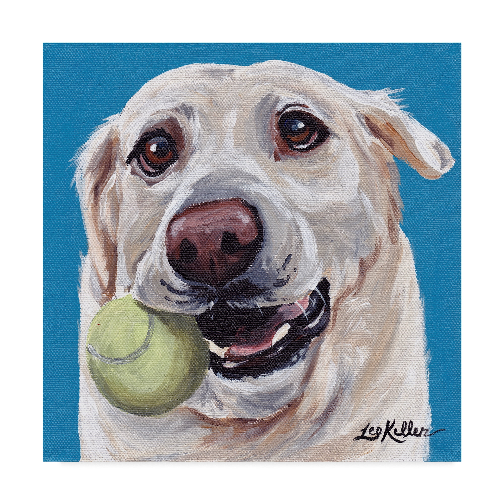 yellow lab canvas art