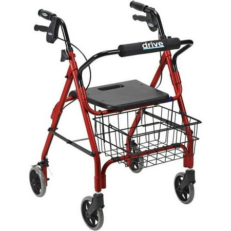 Drive Medical Lever Brake 4 Wheel Aluminum Rollator