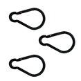 thumbnail image 1 of LOVIVER 3pcs Aluminum Camping Keychain Carabiner Spring Snap Hook Buckle Clip Black, 1 of 8