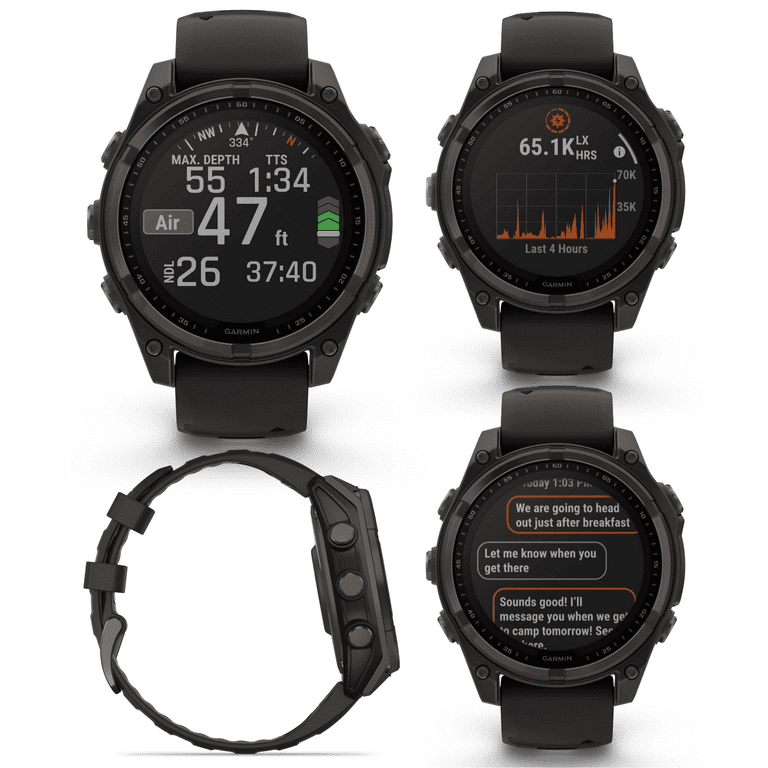 Garmin Fenix 8, 47 mm Multisport GPS Smartwatch, Solar, Sapphire