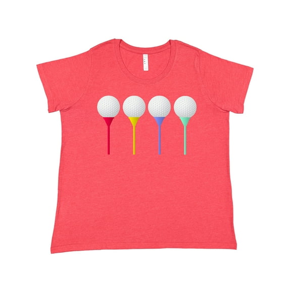 Inktastic Rainbow Golf Tees Women's Plus Size T-Shirt