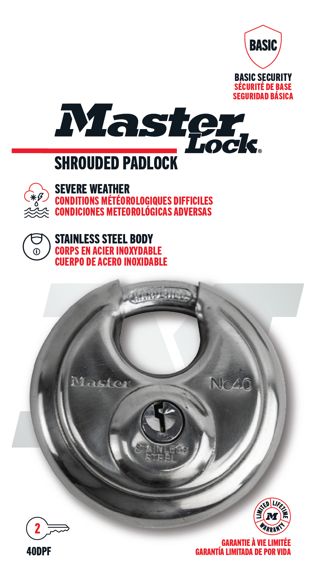 Master Lock Discus Padlock, 2.75 In. Stainless Steel photo 8