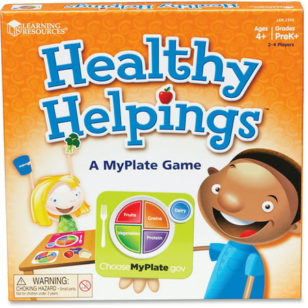 Learning Resources, LRNLER2395, Healthy Helpings MyPlate Game, 56 /