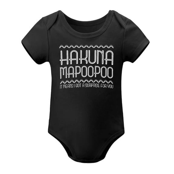 Hakuna Mapoopoo - Baby Clothes - Funny Newborn Bodysuit Outfits for Boys And Girls Black-style 6months