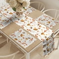 thumbnail image 2 of Ambesonne Mushroom Table Runner & Placemats, Rural Nature Elements Art, Placemat 4 pcs + Runner 14"x90", Vermilion Pale Orange, 2 of 2