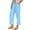 AP16_Light Blue, variant on Cotton Linen Casual Pants for Women Summer High Waist Elastic Cropped Trousers Beach Vacation Rolled Slacks with Pockets Gray L