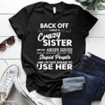 thumbnail image 2 of Camisetas con estampado "I Have A Crazy Sister" para mujer, ropa informal de manga corta, cuello redondo, Verano, 2 of 5