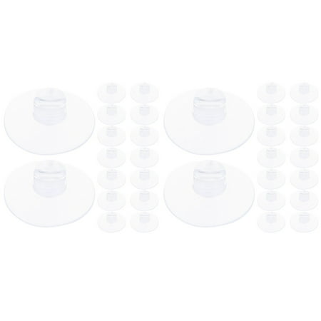 Bestonzon 40 Pcs Suction Cup String Light Clips Holders Clear Slotted Suction Wire Pads Clips