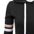 thumbnail image 5 of Flash picks! Turilly Women Casual Full Sleeve Stripe Sweatshirt Long Sleeve Blouse Hooded Pocket Pullover Tops Shirt, 5 of 5