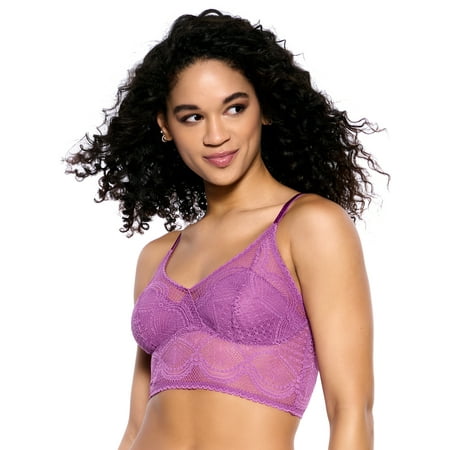 

Felina Finesse Cami Bralette - Stretchy Lace Bralettes For Women - Sexy and Comfortable - Inclusive Sizing From Small To Plus Size. (Hyacinth S-M)