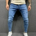 thumbnail image 5 of QHFBli Mens Baggy Jeans Slim Fit Straight Tube Retro Hop Pants Street Jeans Pants, 5 of 9