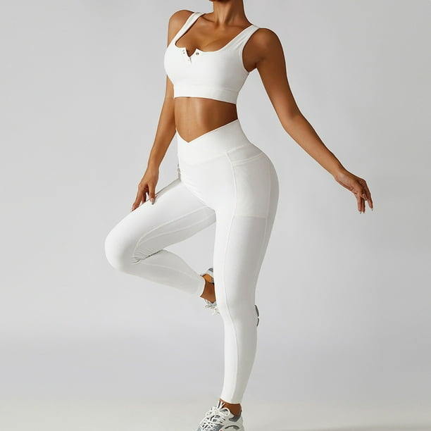 Yoga Running Pants, Comfortable Hip Lift Slim Leggings Pants For Gym White  XL 
