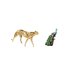 thumbnail image 5 of Escultura De Guepardo Con Pavo Real Dorado, Adorno Decorativo Para Centro De Mesa, Oficina, Dormitorio, Sala De Estar, Estantería, Colección De Decoración Del Hogar, 5 of 8